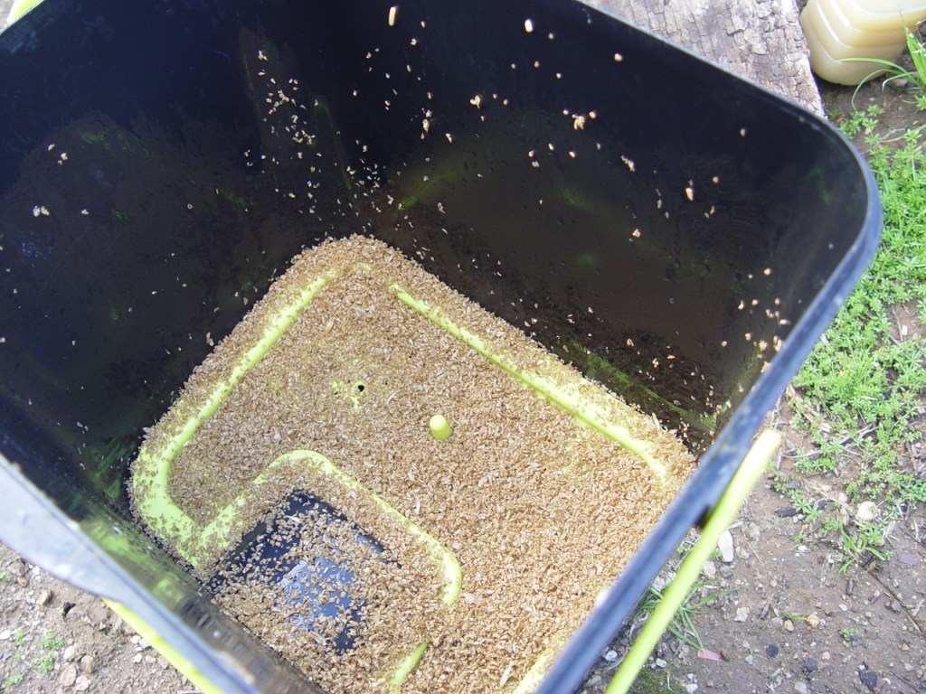 A layer of bran in the bottom