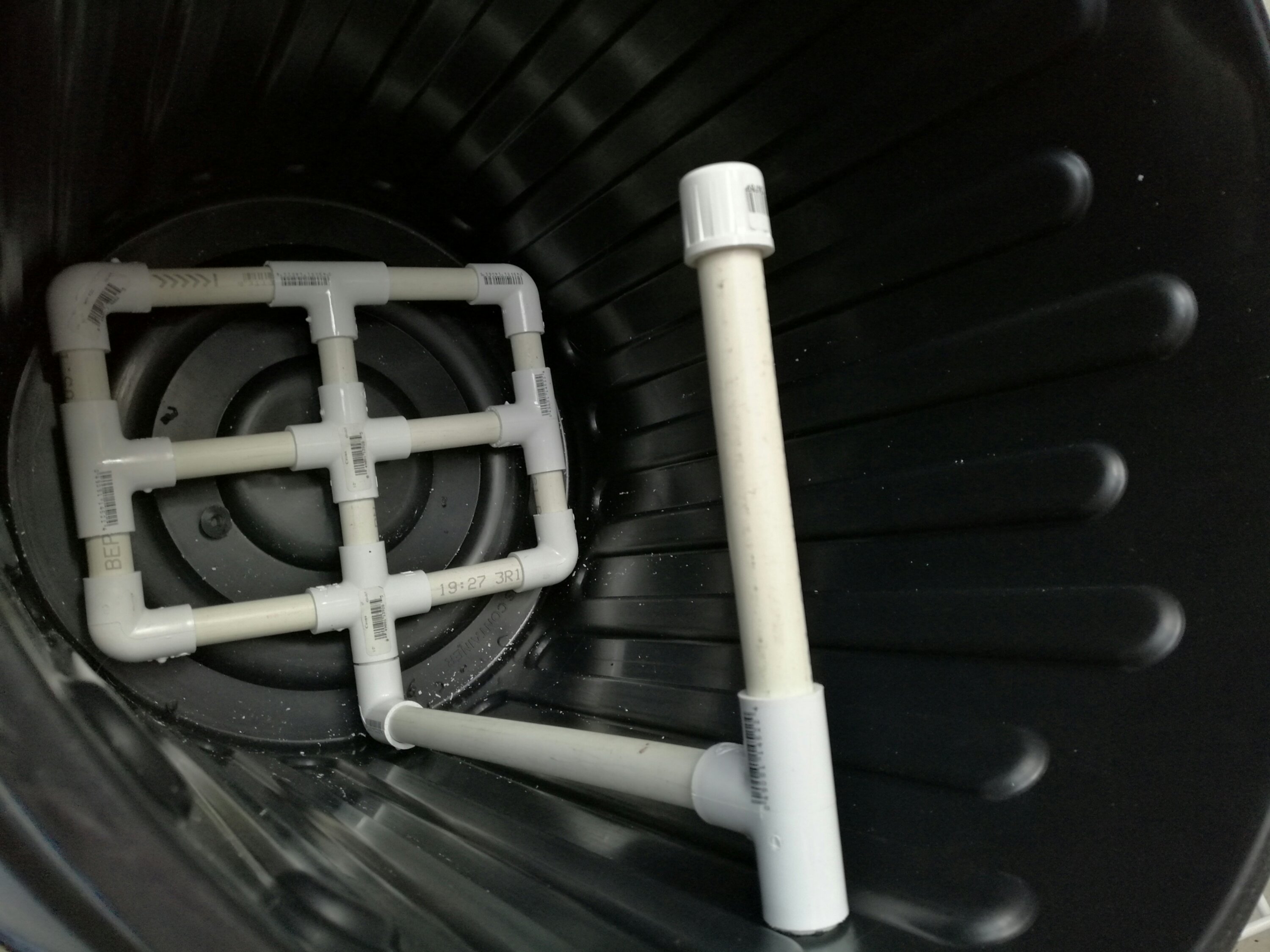 Aeration bed assembled.