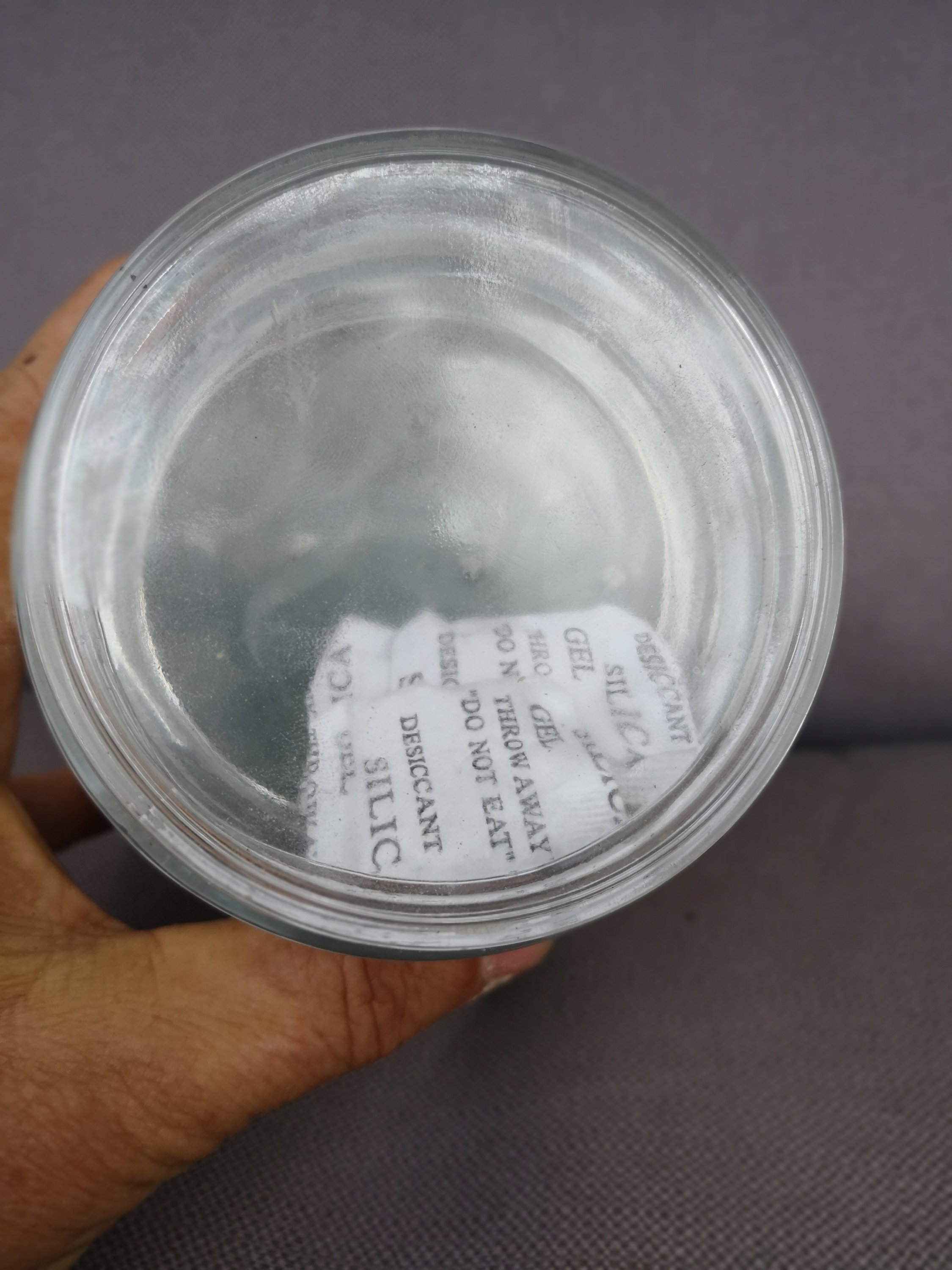 Put the plastic seal back on with the Silica gel inside