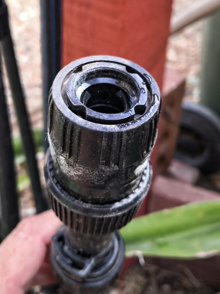 Click on hose connector