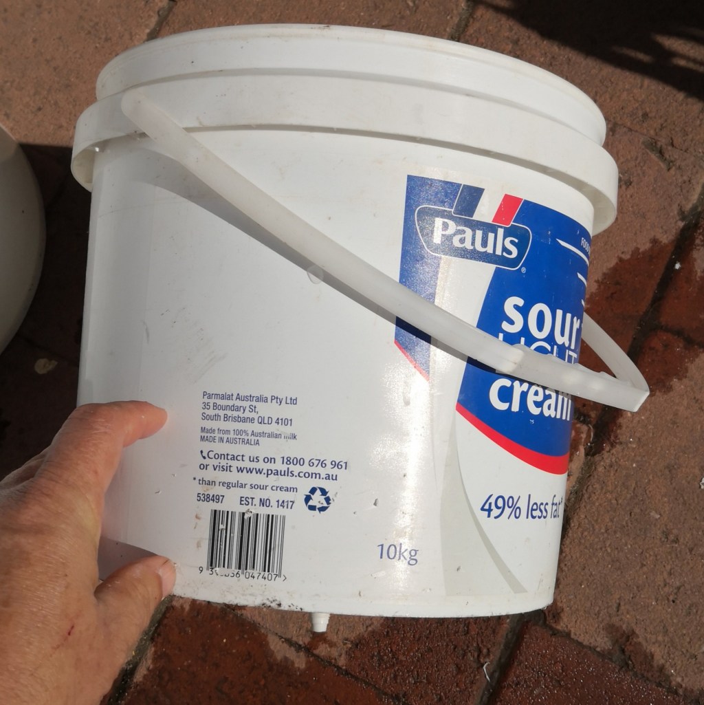 A 10 kilo bucket holds 9+ liters