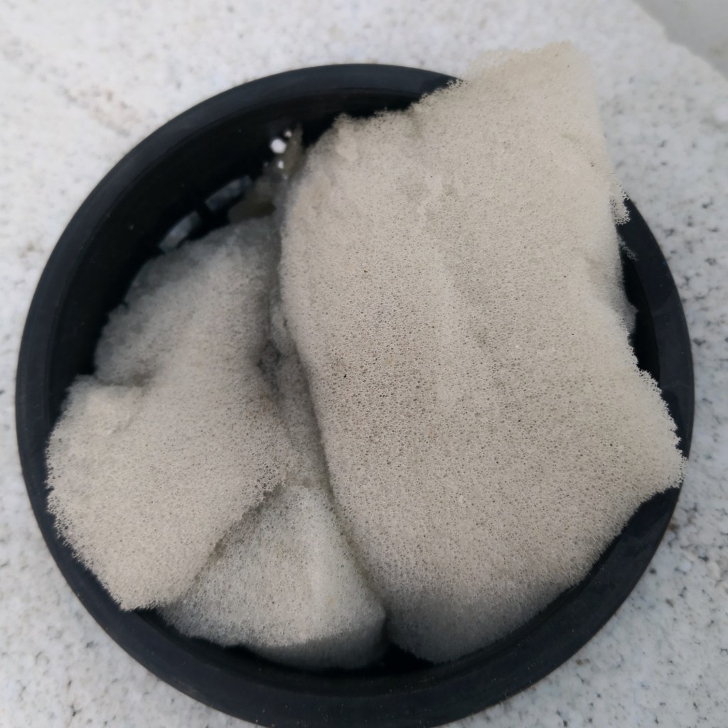 Repurposed mattress foam instead of rockwool. 