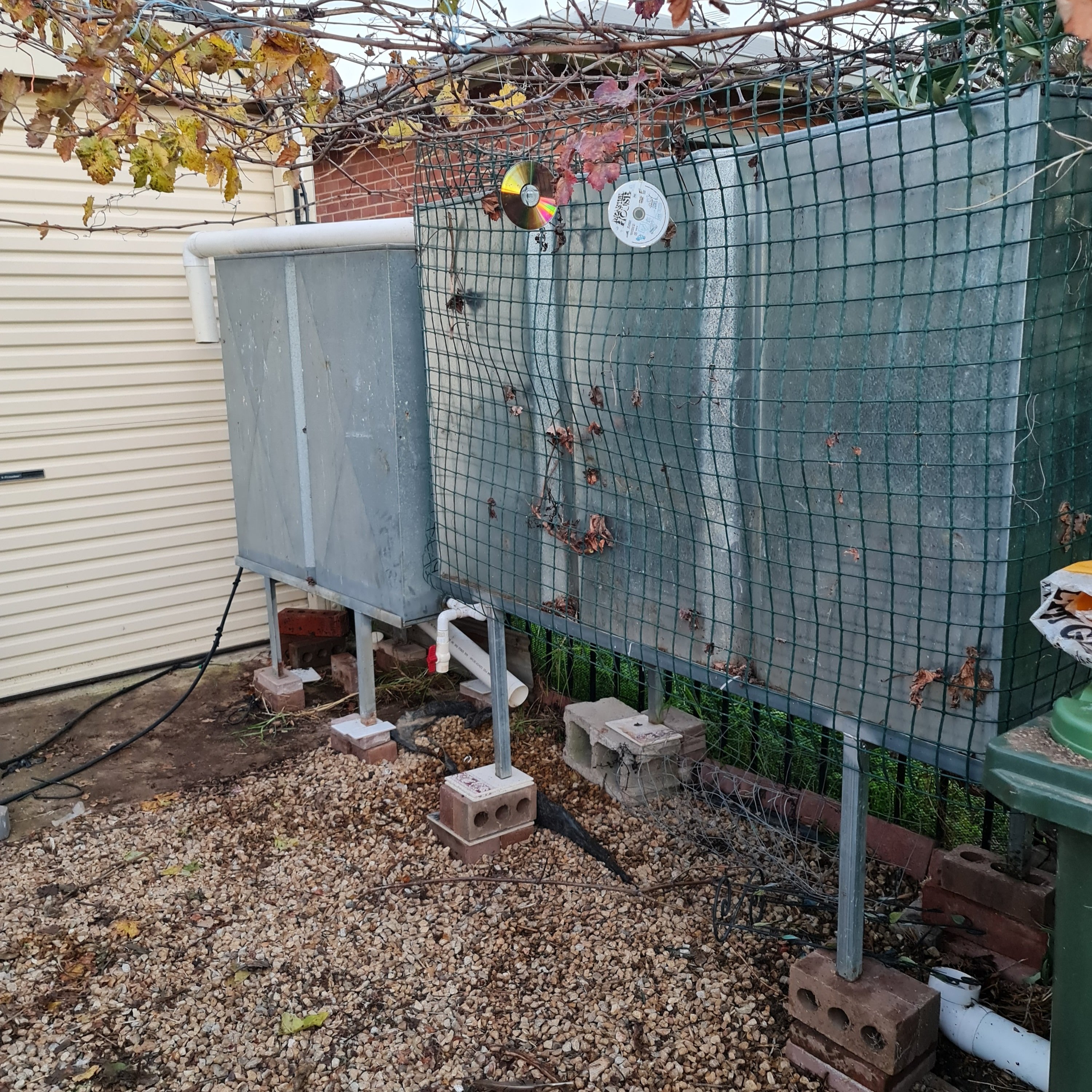 The newly levelled tanks