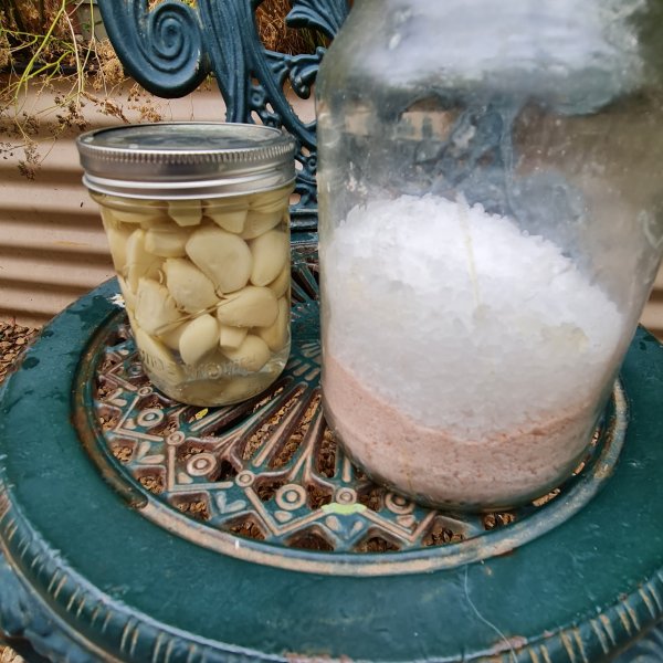 Just Garlic,salt and water