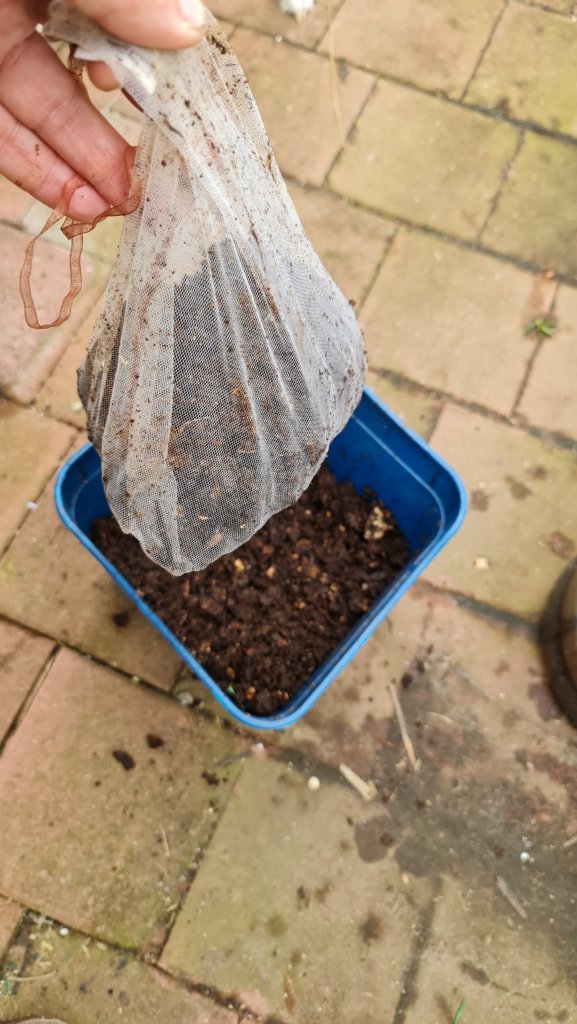 Put some castings in a fine mesh bag.