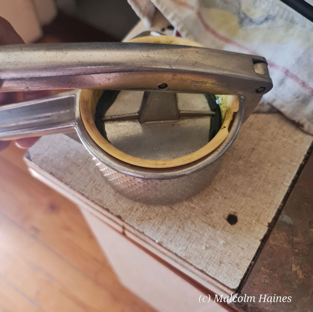 Pressing can be gooey with oils.